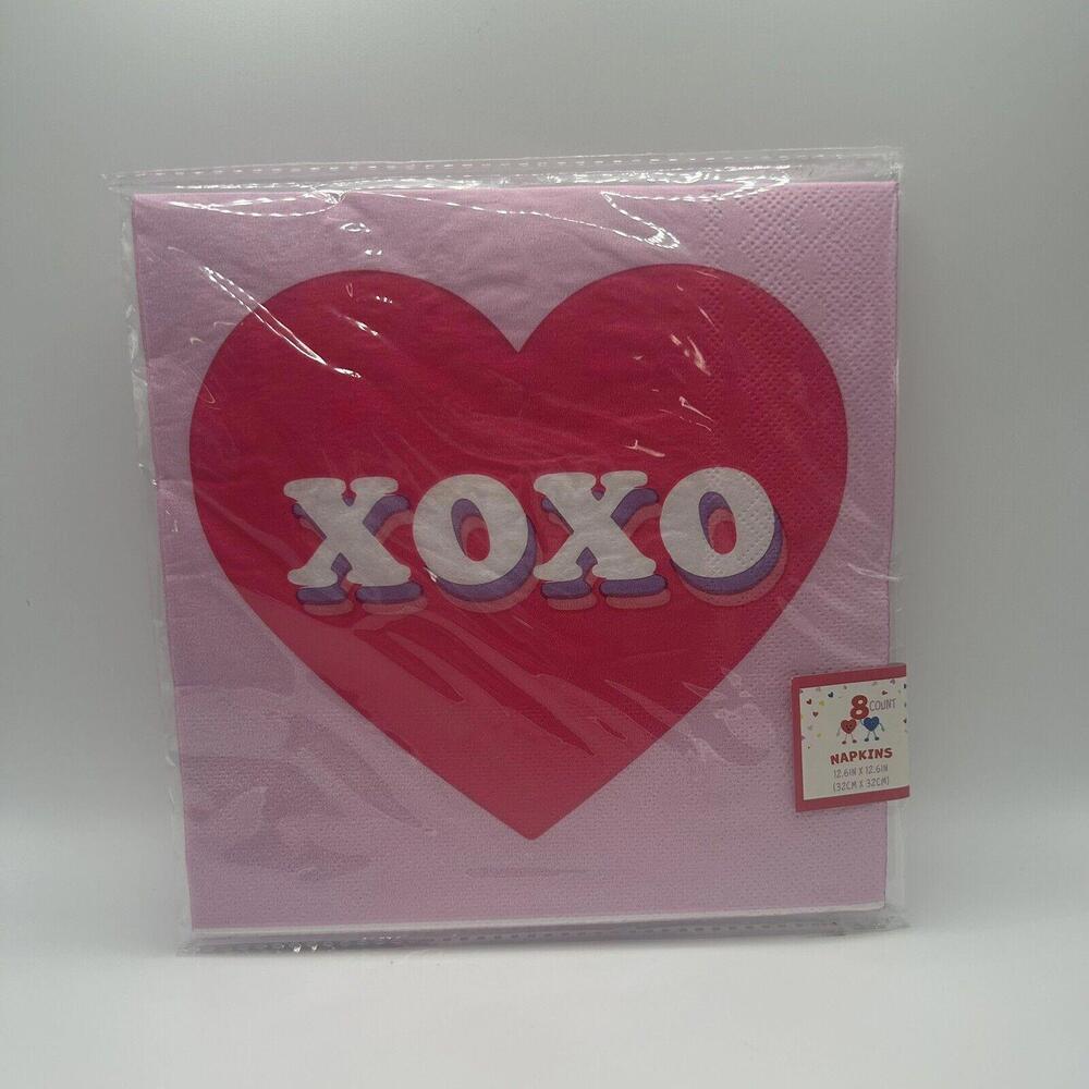XOXO Napkins Pink & Purple (8 count)